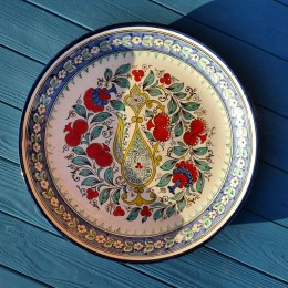  Handmade ceramic dish "Kumgan" from Uzbekistan