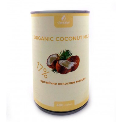 Organic coconut milk 17% fat 400ml